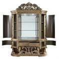 thumbnail image 3 of Curio with 2 Glass Doors and Hollow Carvings, Antique Gold, 3 of 5