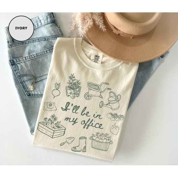 Velto Gardening Graphic T-Shirt Plant Lover Farmers Market Outdoor Nature Style, Full Size S-5XL