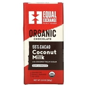 Equal Exchange, Organic Chocolate, Coconut Milk and Coconut Palm Sugar, 55% Cacao, 2.8 oz Pack of 3