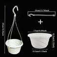 thumbnail image 2 of 4 Pieces Flower Plant Pots Chain Basket Planter Holder Round Hanging Fence Railing Wall Planter Plant Containers - Snngv, 2 of 5
