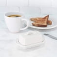 thumbnail image 5 of Ceramic Mini Butter Dish, Set of 4, 5 inch, White, 5 of 7