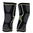 thumbnail image 2 of Breathable Weaving Sleeve Support for Running Climbing Nylon Knee Brace Pad(Black green M), 2 of 4