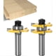 thumbnail image 1 of Juego de cortadores de lengüeta y ranura con vástago de 1/2" (12,7 mm) y 3 flautas en forma de T, herramienta para trabajar la madera, 1 of 5