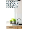 thumbnail image 2 of Ambesonne Spring Valance Pack of 2, Garden Petals Butterflies, 42"X18", Dark Cadet Blue and White, 2 of 3