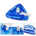 thumbnail image 4 of Blue 11-Inch Weighted Triangle Pool Vacuum Head with Brushes, K-1030 - Fits 1.25/1.5-Inch Hoses/Poles, Transparent Bottom, Efficient Curved Surface Cleaning Tool for Swimming Pools, Plastic, 4 of 7