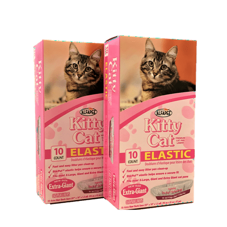 Alfapet, Kitty Cat Elastic Litter Box Liners, 10