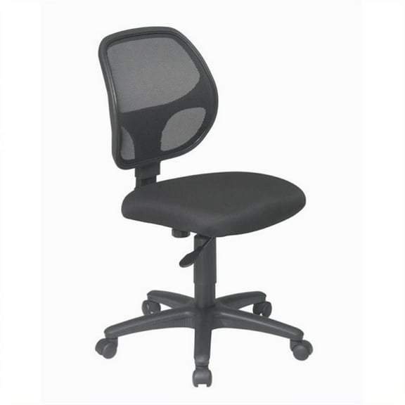 Scranton & Co Mesh Screen Back Task Office Chair in Black