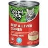 Special Kitty Classic Pate Beef & Liver Dinner Wet Cat Food, 13 Oz. Can