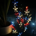 thumbnail image 6 of 4 Pack 4th of July Solar Lights Outdoor Patriotic Garden Decorations Blue Red White Solar Lights Waterproof Lawn Decorations for Independent Day Pathway Yard Garden Landscape Outside Decor, 6 of 8
