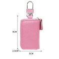 thumbnail image 2 of Llavero de coche, llavero de cuero para coche, monedero, gancho de metal y llavero, cartera, bolsa con cremallera, para entrada sin llave de coche, 2 of 6