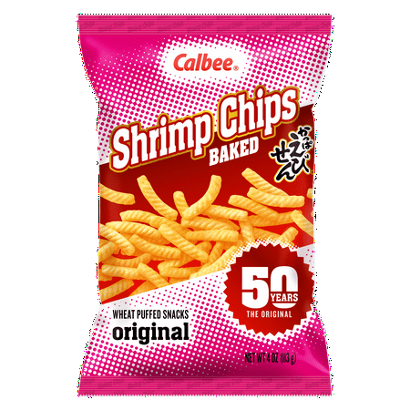 Calbee Shrimp Chips Baked Wheat Puffed Original Flavor 4oz