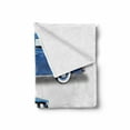 thumbnail image 2 of Vintage Car Soft Flannel Fleece Throw Blanket, Picture of Old Antique Cars Historical Automobile Nostalgic in Vintage Style, Cozy Plush for Indoor and Outdoor Use, 70" x 90", Blue Red, by Ambesonne, 2 of 6