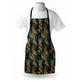 thumbnail image 3 of Geometric Apron Abstract Shapes with Striped and Polka Dotted Patterns Urban Teenage Retro Design, Unisex Kitchen Bib Apron with Adjustable Neck for Cooking Baking Gardening, Multicolor, by Ambesonne, 3 of 3