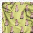 thumbnail image 4 of Soimoi Yellow Moss Georgette Fabric Pig Animal Print Fabric by Yard 42 Inch Wide, 4 of 5