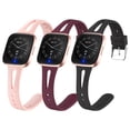 thumbnail image 3 of Miangastore Replacement Watch Bands Wine Red 3Pcs Sweat Proof Comfortable, 3 of 8
