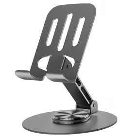 Universal Metal Cell Phone Stand, Multi-Angel Adjustable 360&deg; Rotation Non-Slip Metal Phone Stand