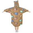 thumbnail image 2 of joogoo Wearable Blanket Hoodie for Crabs Cute Flannel Sherpa Pocket 3-14 YR S, 2 of 7