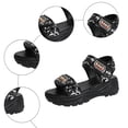 thumbnail image 4 of Rokment Womens Sparkling Sequin Height Increasing Athletic Walking Sandals Comfortable Adjustable Platform Chunky Heels Non Slip Work Nursing Tennis Summer Shoes Black Size 6, 4 of 7