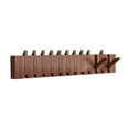 thumbnail image 1 of Rongfmy Wall Mounted Coat Rack, Flip Down Wall Hook Rack, Decorative, Entryway Coat Rack walnut color 12 key, 1 of 9