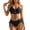Black, variant on Womens Bikini Sets Two Piece Tie Strap Split Swimsuit For Sleek Tankini Top With Adjustable String Elegant Coverage For Beach & Pool 2 Piece Bathing Suits L