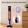 thumbnail image 4 of Space Heater, Compact Purple Space Heater Fast Heating Thermostat & Overheat Protection, 4 of 6