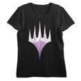 thumbnail image 1 of Magic: The Gathering Planeswalker Symbol Womens Juniors Black T-Shirt, 1 of 2