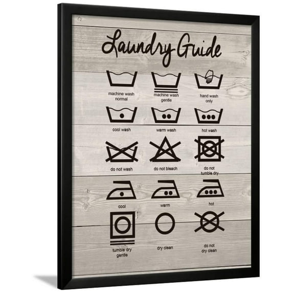 Laundry Guide, Framed Art Print Wall Art by Jo Moulton Sold by Art.Com