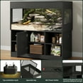 thumbnail image 5 of Herture 120 Gallon Reptile Tank with Stand, 4x2x2 Terrarium Enclosure for Bearded Dragons, Snakes, Lizards ?Sliding Acrylic Doors, Mesh Top, Storage Cabinet, Built-in Power Outlet Black PX01RTB, 5 of 5