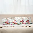 thumbnail image 7 of Ambesonne Birthday Throw Pillow Cover 4 Pack, Gift Box Colorful Stars, 16", Multicolor, 7 of 7