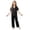 ZA-Black, variant on WUANDIXFA Kids Unisex Pjs Set 4-14T Girls Boys Silk Pajama Sets Satin Sleepwear Summer 2 Pieces Button Down Nighty,Black,13-14 Years