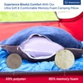 thumbnail image 4 of DREAMCARE Almohada de camping, almohada de viaje de espuma viscoelástica, accesorios de camping – Almohada pequeña Essentials Camping Almohadas para dormir, almohada de mochilero, almohadas de viaje p, 4 of 5