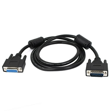 REGALWOVEN 5Ft DB15 15 Pin Male to Female Connector Extension Cable Cord Black