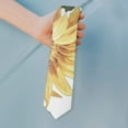 thumbnail image 2 of Summer Bloom Sunflower Tie - Elegant Boho Wedding & Business Necktie for Men, 2 of 5