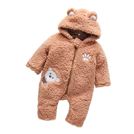 

Baby s Romper Plush Thick Onesie Pajamas