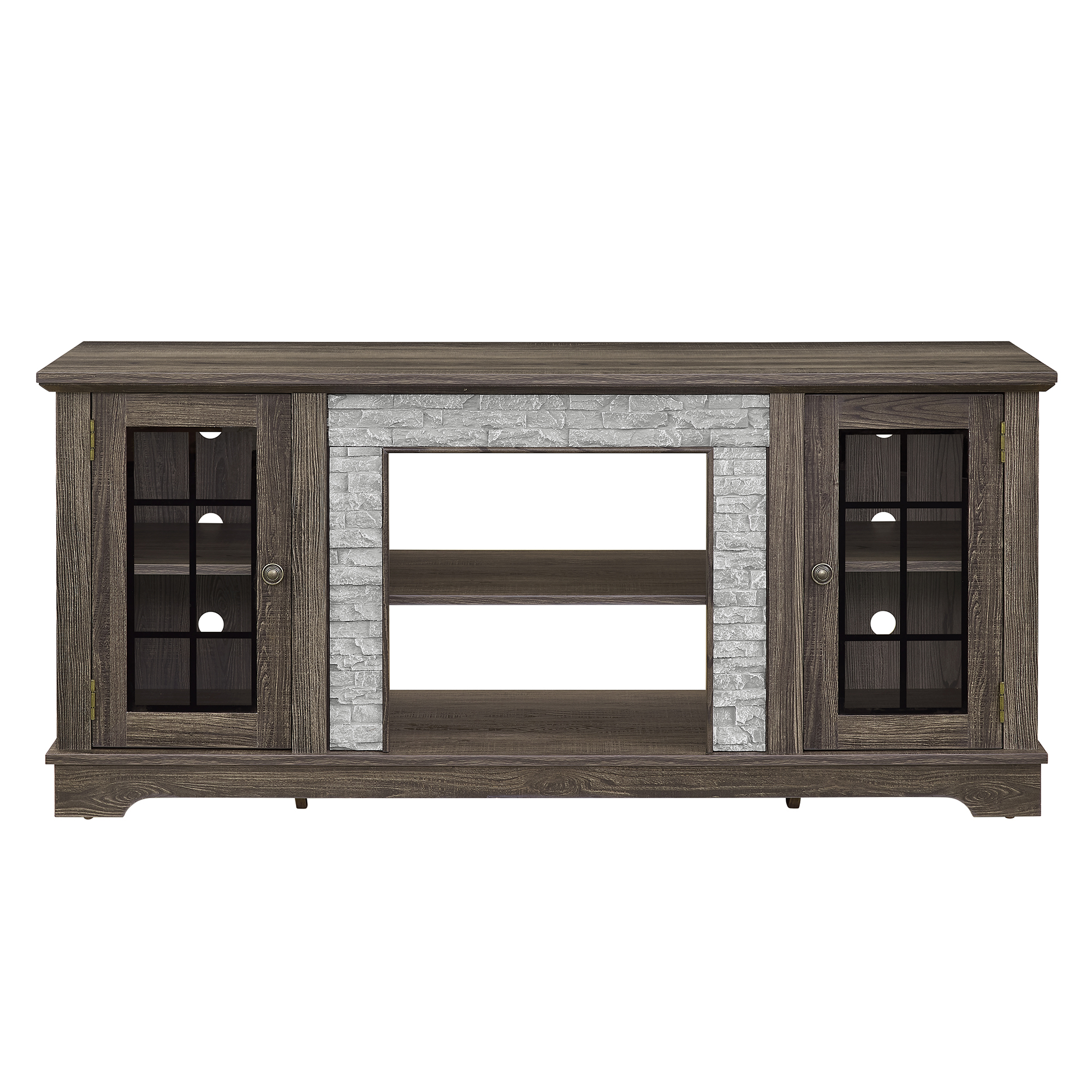 HIUU Farmhouse Gray TV Stands for Living Room,Faux Stone Media Console,Large Entertainment Center with Storage,Entertainment Stand,TV Consoles for Living Room