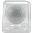thumbnail image 2 of Pioneer Plastics 020CGOLF-BC Clear Plastic Golf Ball Display Case with Clear Base, 2.125" W x 2.125" D x 2" H, 2 of 2