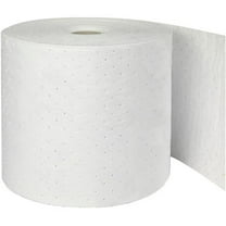 Brady Sorbent Roll, 19 gal, 15 in x 150 ft, Oil, White, Polypropylene OP315P