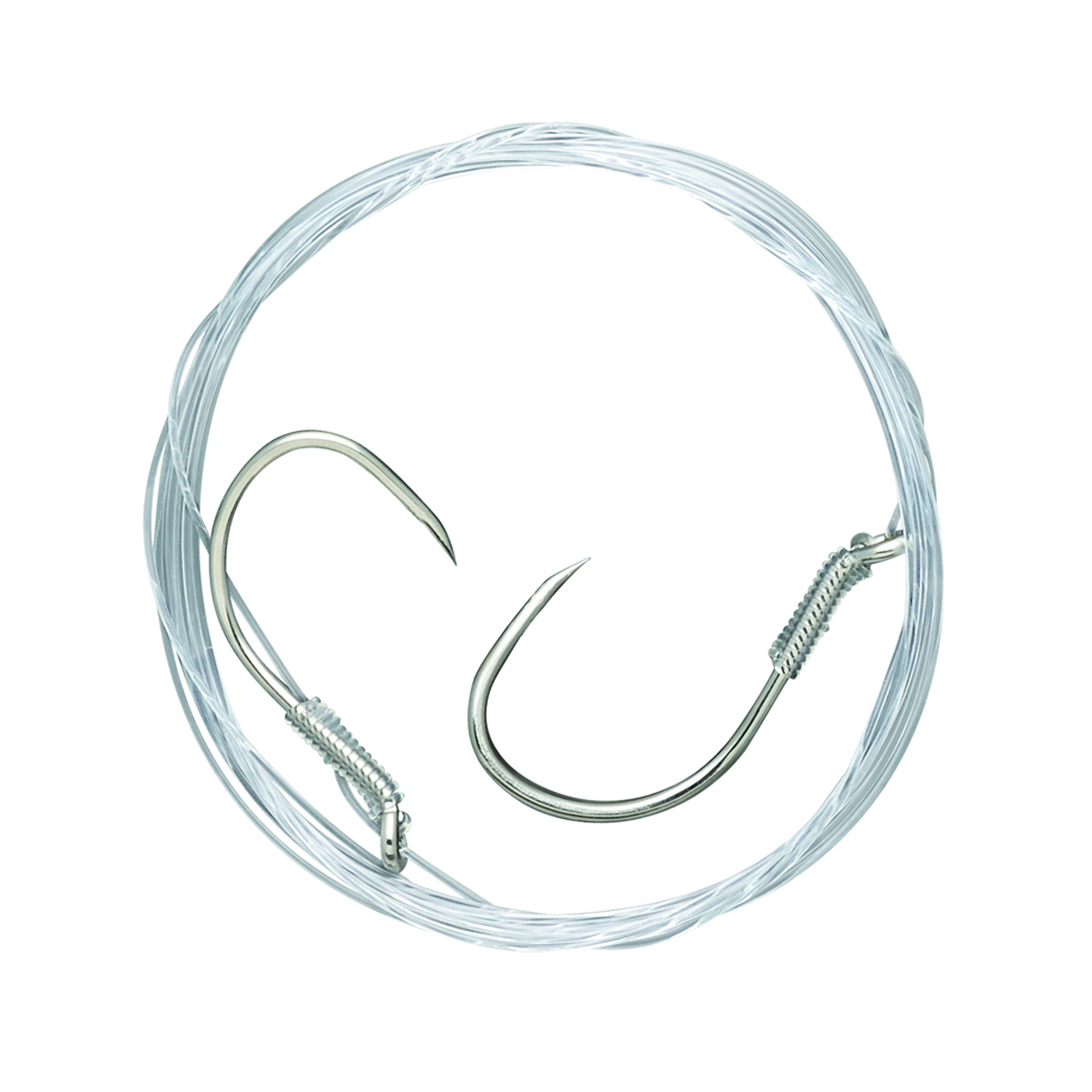 (5 pack) Lazer Sharp L580B-20-4/5 20 lb Barbless Slip Mooching Rig, Clear, Size 4/5