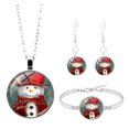 thumbnail image 1 of MasteelfCA 1 Set Christmas Snowman Jewelry Time Gemstone Necklace Set Bracelet Earring Set, 1 of 8