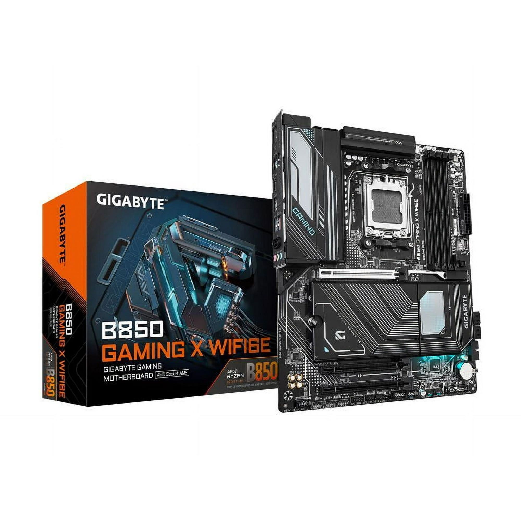 GIGABYTE B850 GAMING X WIFI6E Gaming Desktop Motherboard - AMD Chipset - Socket AM5 - ATX - Ryzen 7, Ryzen 9 Processor Supported - 256 GB DDR5 SDRAM Maximum RAM - IEEE 802.11ax