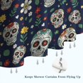 thumbnail image 6 of Navy Floral Skull Pattern Shower Curtain 84"x72" ,Bathroom Decorative Shower Curtains Set with 12 Hooks,Modern Waterproof Washable Shower Curtain, 6 of 6