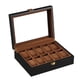 thumbnail image 1 of Caja de madera para guardar relojes con 10 rejillas, organizador de exhibición de joyas, 1 of 5
