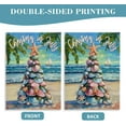thumbnail image 6 of Decorative Garden Flag, Christmas Tropical Xmas Tree Beach Coastal Starfish Shell Yard Outside Decorations, Hawaii Nautical July Summer Holiday Outdoor Small Home Decor Double Sided 12.5 x 18, 6 of 6