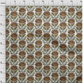 thumbnail image 4 of oneOone Rayon Orange Fabric Leaves & Clover Sewing Craft Projects Fabric Prints By Yard 56 Inch Wide-8M, 4 of 5