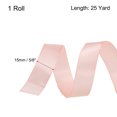 thumbnail image 2 of 5/8 Inch 25 Yard Satin Ribbon Grosgrain Thin Solid Silk Wedding Bouquet Ribbon for Gift Wrapping White, 2 of 6