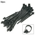 thumbnail image 4 of 50pcs Car Fasteners Nylon Cable Tie Wrap Fixed Fastener Clips Car Hose Fastening Zip Strap Kit 92mmx5mm Can Release Auto Clamp, 4 of 8
