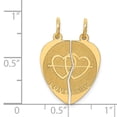 thumbnail image 2 of 14k 2-piece I Love You Charm in 14k Yellow Gold, 2 of 2