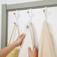 thumbnail image 2 of Over The Door Hooks,2 Packs Sturdy Metal Over Door Wooden Hooks Organizer Rack White, 2 of 5