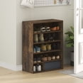 thumbnail image 2 of Furinno FANO 5-Tier Stackable Shoe Rack for Closet Entryway Amber Pine, 2 of 5