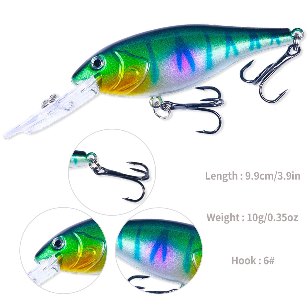 HENGJIA Minnow Fishing Lures,16Pcs Large Crankbaits Set Fishing Hard Baits Swimbaits Boat Topwater Lures for Trout Bass Perch Fishing